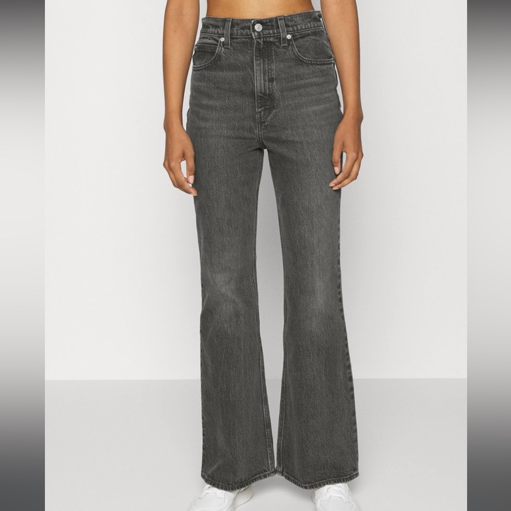 Unworn Levi’s 70’s High Flare (distressed black, size 30)